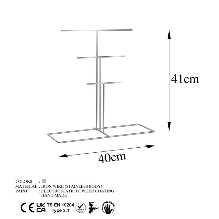 Aberto Design TK-006-A Organizador de Joyas Cromo